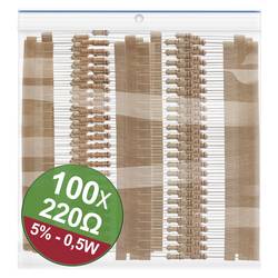 Quadrios 22P112 22P112 sada uhlíkových rezistorů 220 Ω axiální 0.5 W 5 % 1 sada