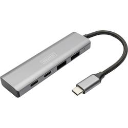 Digitus DA-70245 4 porty USB 3.1 Gen 1 hub s hliníkovým krytem tmavě šedá