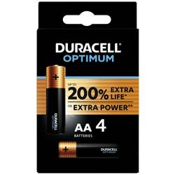 Duracell Optimum tužková baterie AA alkalicko-manganová, 1.5 V, 4 ks