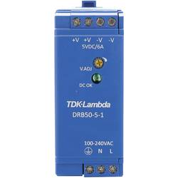 TDK-Lambda DRB50-5-1 síťový zdroj na DIN lištu 5 V/DC 2.5 A 30 W Počet výstupů:1 x Obsah 1 ks