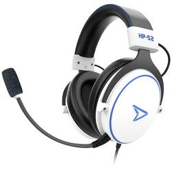 Pixminds HP-52 Sluchátka Over Ear kabelová stereo bílá regulace hlasitosti Gaming
