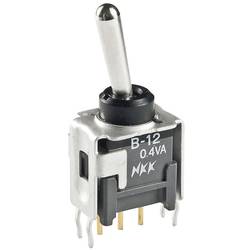 NKK Switches B12AH B12AH páčkový spínač 28 V/DC 0.1 A 1x zap/zap s aretací 1 ks