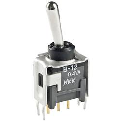 NKK Switches B12AH páčkový spínač 28 V/DC 0.1 A 1x zap/zap s aretací 1 ks