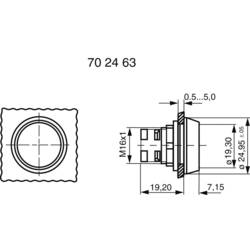 RAFI RAFIX 16 130070021/1607 tlačítko plochý hmatník modrá 1 ks