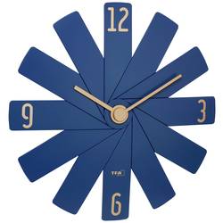 TFA Dostmann 60.3020.06 Quartz nástěnné hodiny 400 mm x 37 mm x 400 mm , modrá, půlnoční modrá , tiché hodiny (bez tikání)
