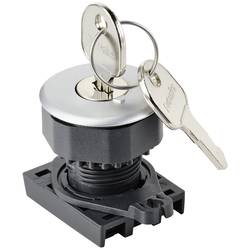 TRU COMPONENTS TC-10343996 S3KF-2FS uzamykatelný spínač - čelní prvek simulované kolečko stříbrná 1 x 90 ° 1 ks