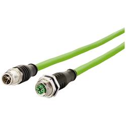 Metz Connect 142M2X12010 M 12 síťové kabely, propojovací kabely CAT 6A S/FTP 1.00 m zelená krytí PUR, odolné proti kyselinám, odolné proti ozonu, odolné proti