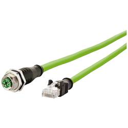 Metz Connect 142M2X25050 M 12 síťové kabely, propojovací kabely CAT 6A S/FTP 5.00 m zelená krytí PUR, odolné proti kyselinám, odolné proti ozonu, odolné proti