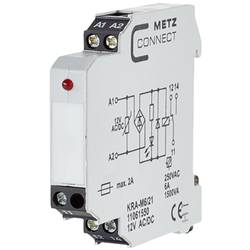 Spojovací modul 12, 12 V/AC, V/DC (max) 1 přepínací kontakt Metz Connect 11061550 1 ks