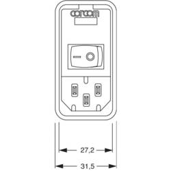 TE Connectivity PS0SXDS6B=C1175, 6-6609107-8 síťový filtr, 250 V/AC, 6 A