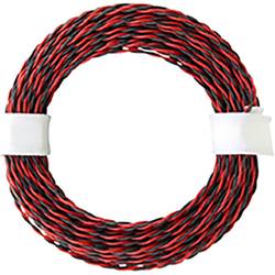 econ connect KZL2X004RTSW10 lanko/ licna 2 x 0.04 mm² červená/černá 10 m