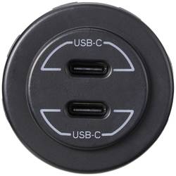 VOLTCRAFT Dvojitá zásuvka USB-C® 9 V - 30 V - 60 W Proudová zatížitelnost (max.)=3 A 12 až 24 V/DC