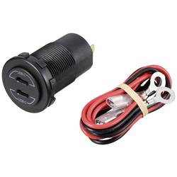 VOLTCRAFT Dvojitá zásuvka USB-C® 9 V - 30 V - 60 W Proudová zatížitelnost (max.)=3 A 12 až 24 V/DC