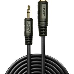 LINDY 35656 jack audio prodlužovací kabel [1x jack zástrčka 3,5 mm - 1x jack zásuvka 3,5 mm] 10.00 m černá