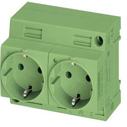 skříňový rozvaděč-zásuvka Phoenix Contact EO-CF/UT/LED/DUO/GN zelená 1 ks