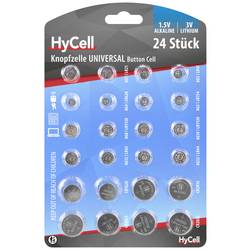HyCell sada knoflíkových baterií Vždy 2 x AG 1, AG 3, AG 4, AG 5, AG 8, AG 10, AG 12, AG 13, a po 2x CR 1620, CR 2016, CR 2025, CR 2032