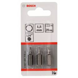 Bosch Accessories 2607001716 bit inbus 1.5 mm extra tvrdé C 6.3 3 ks