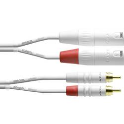 Cordial CFU 1,5 MC-SNOW audio kabelový adaptér [2x XLR zástrčka - 2x cinch zástrčka] 1.50 m bílá