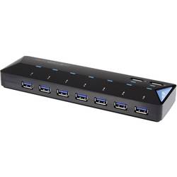 Renkforce RF-3806034 USB Hub 7 portů USB-A USB 3.0 5 GBit/s s portem pro rychlé nabíjení, se stavovými LED černá