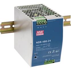 MW Mean Well NDR-480-24 síťový zdroj na DIN lištu, 480 W, výstupy 1 x