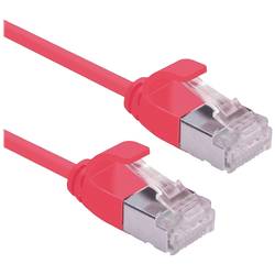 Roline 21.15.3311 RJ45 síťové kabely, propojovací kabely CAT 6A U/UTP 0.30 m červená (jasná) nestíněný, bez halogenů, samozhášecí 1 ks