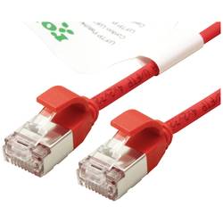 Roline green 21.44.3311 RJ45 síťové kabely, propojovací kabely CAT 6A U/FTP 0.30 m červená (jasná) nestíněný, bez halogenů, samozhášecí 1 ks