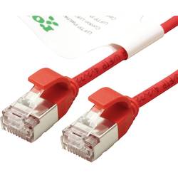 Roline green 21.44.3310 RJ45 síťové kabely, propojovací kabely CAT 6A U/FTP 0.15 m červená (jasná) nestíněný, bez halogenů, samozhášecí 1 ks