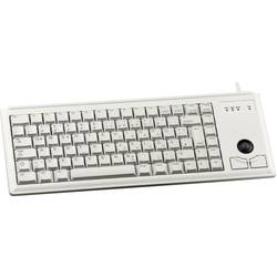CHERRY Compact-Keyboard G84-4400 USB klávesnice německá, QWERTZ šedá integrovaný trackball, tlačítka myši
