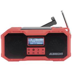 Albrecht DR 112 outdoorové rádio DAB+, FM nouzové rádio, USB, Bluetooth s USB nabíječkou, Ruční klika, Solární panel, voděodolné, nárazuvzdorné, stolní lampa,