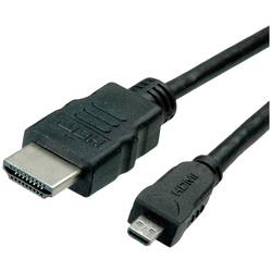Roline green HDMI kabel Zástrčka HDMI-A, Zástrčka HDMI Micro-D 2.00 m černá 11.44.5581 bez halogenů HDMI kabel
