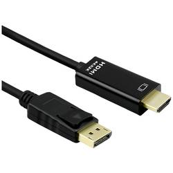 Roline DisplayPort kabel Konektor DisplayPort, Zástrčka HDMI-A 2.00 m černá 11.04.5996 stíněný Kabel DisplayPort