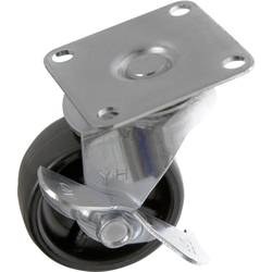 TOOLCRAFT TO-5137896 Otočné kolečko s aretační brzdou a konstrukční deskou 50 mm nosnost (max.): 50 kg