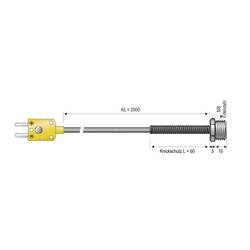 B + B Thermo-Technik 0625 1445-06 vestavná sonda ze závitem -50 do +400 °C typ senzoru K