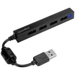 SpeedLink Snappy Slim 4 porty USB 2.0 hub černá