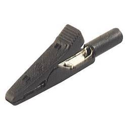 SKS Hirschmann MA 1 S sw krokosvorka, konektor 2 mm, Ohne Messkategorie, černá