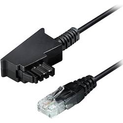 Maxtrack telefonní kabel [1x telefonní zástrčka TAE-F - 1x LAN (10/100 MB/s)] 3.0 m černá