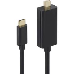Renkforce USB-C® / Mini-DisplayPort kabelový adaptér USB-C ® zástrčka, Mini DisplayPort konektory 3.00 m černá RF-3421676 Kabel pro displeje USB-C®