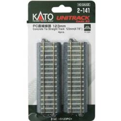 H0 Kato Unitrack 2-141 rovná kolej 123 mm 4 ks