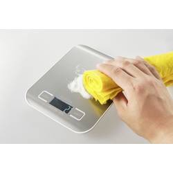 Sygonix kuchyňská váha digitální Max. váživost=5 kg stříbrná/ocelová 180 x 140 x 17