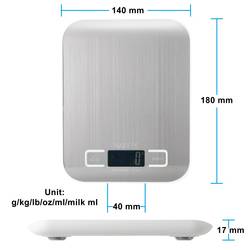 Sygonix kuchyňská váha digitální Max. váživost=5 kg stříbrná/ocelová 180 x 140 x 17