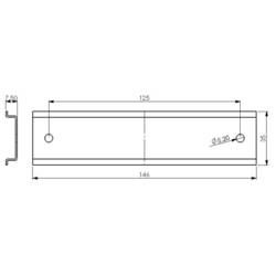 Wiska DIN Rail Kit - COMBI 1210 N/A podélný otvor 146 mm 1 ks