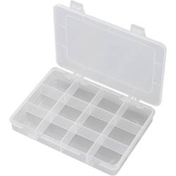 TRU COMPONENTS E-110 krabička na malé součástky (d x š x v) 184 x 124 x 25 mm přihrádek: 12 pevné rozčlenění Obsah 1 ks