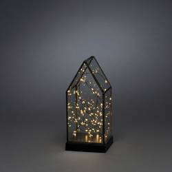 Konstsmide 1817-870 LED svítilna hvězdy jantar LED černá se spínačem, časoměřič