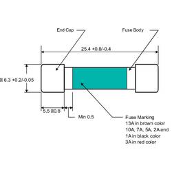 TRU COMPONENTS 1234611 110102700109X pojistka multimetru (Ø x d) 6.35 mm x 25.4 mm 1 A 250 V F rychlá Množství 1 ks