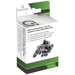 Quadrios 2102CA117 souprava kabelových průchodek vodotěsná PG7 PA66 černá 1 sada