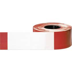 Moravia 330.10.147 Absperrband rot/weiss 30µm 80mmx500m extrem reißfest Kart 3 vymezovací páska (d x š) 500 m x 80 mm