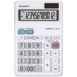 Sharp EL-320W kapesní kalkulačka bílá Displej (počet míst): 12 na baterii, solární napájení
