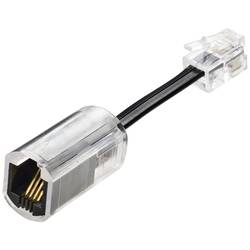 Renkforce konektor proti zauzlování kabelu adaptér [1x RJ11 zástrčka 4p4c - 1x RJ10 zásuvka 4p4c] 3.00 cm černá (transparentní)