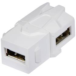 LINDY 60491 USB adaptér [1x USB 2.0 zásuvka A - 1x USB 2.0 zásuvka A] bílá