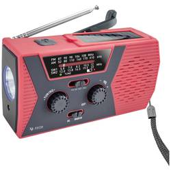 X4 Tech X4-TECH Nouzové rádio FM, AM, KV (AM) s USB nabíječkou, Ruční klika, Solární panel, stolní lampa, s akumulátorem, voděodolné, Lampa na čtení, Funkce